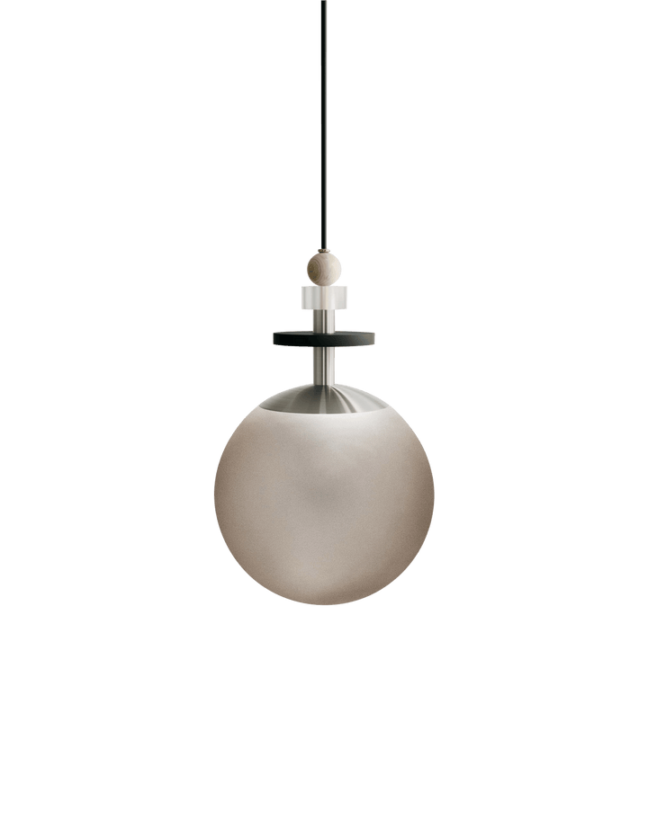 Maru Pendant - Satin Nickel - Ladies & Gentlemen - Pendants - 10" - Short - Bronze Translucent - HORNE