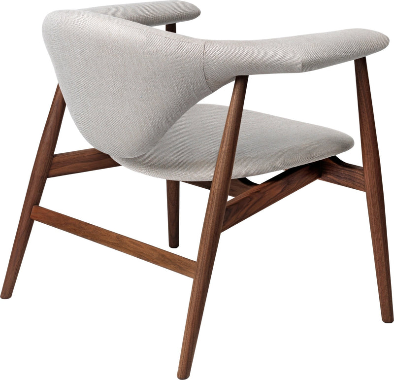 Masculo Lounge Chair Upholstered - Wood Base - Gubi - Chairs - Smoked Oak - Gabriel Tempt - 60152 - HORNE