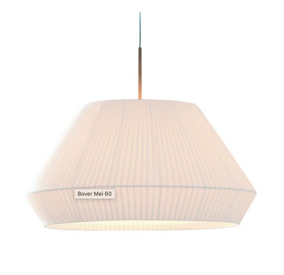 Mei 60 Pendant Lamp - Bover - Pendants - White Ribbon - Satin Nickel - HORNE