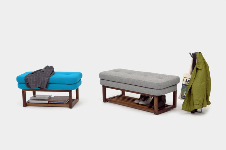 Melinda Bench 30 - With Shelf - Artless - Stools + Benches + Ottomans - Berry Red - HORNE