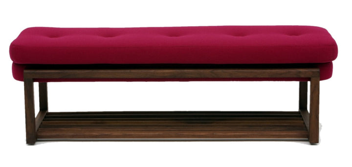 Melinda Bench 42 - With Shelf - Artless - Stools + Benches + Ottomans - Berry Red - HORNE
