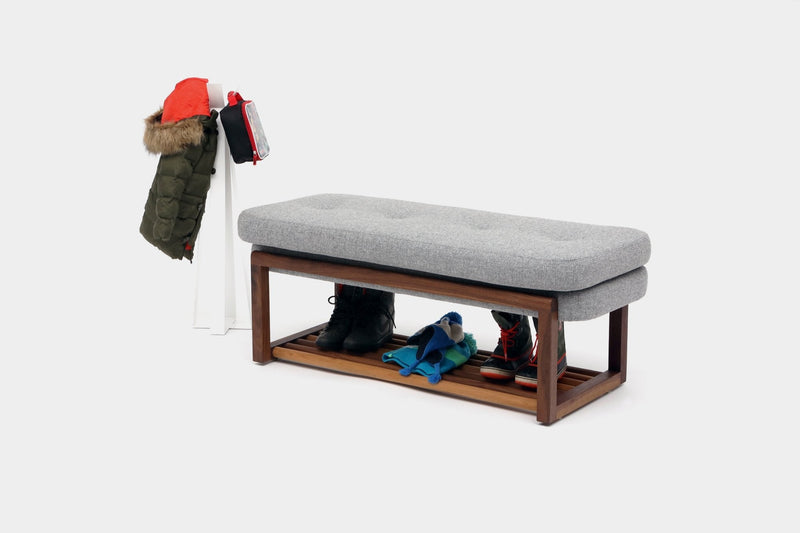 Melinda Bench 48 - With Shelf - Artless - Stools + Benches + Ottomans - Berry Red - HORNE