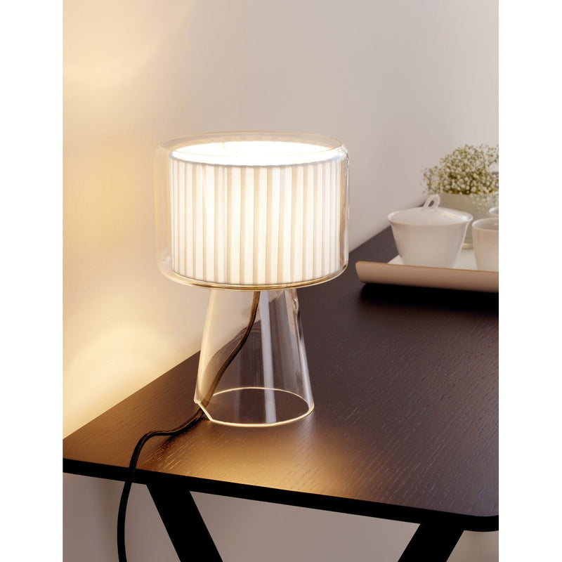 Mercer Table Lamp - Medium - Marset - Table + Task - Pleated White - HORNE