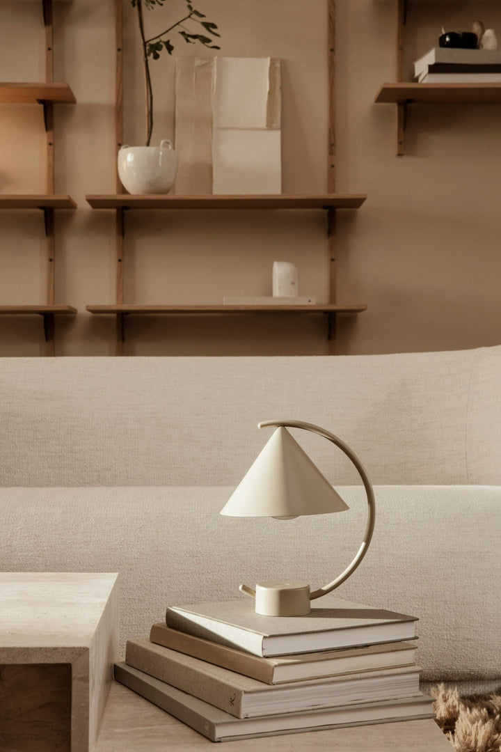 Meridian Lamp - Ferm Living - Tables + Desks - Brushed Steel - HORNE