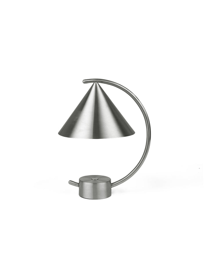 Meridian Lamp - Ferm Living - Tables + Desks - Brushed Steel - HORNE