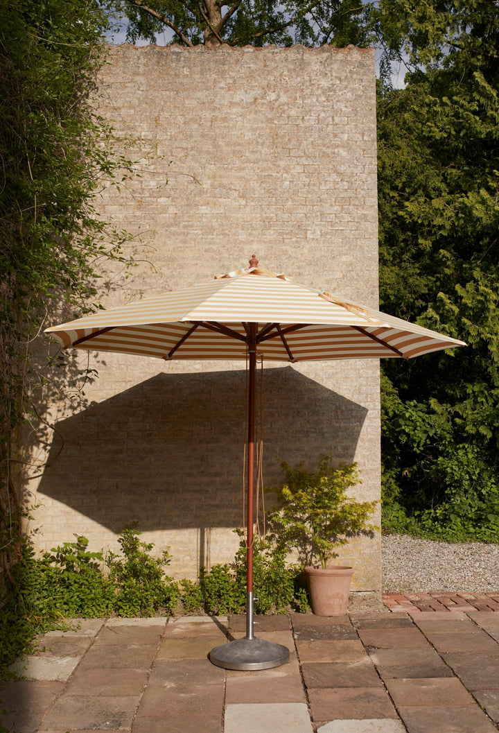 Messina Umbrella Ø270 - Round Striped - Skagerak by Fritz Hansen - Outdoor Accessories - Golden Yellow Stripes - HORNE