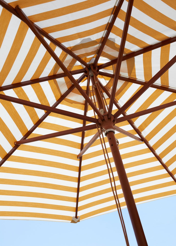 Messina Umbrella Ø270 - Round Striped - Skagerak by Fritz Hansen - Outdoor Accessories - Golden Yellow Stripes - HORNE