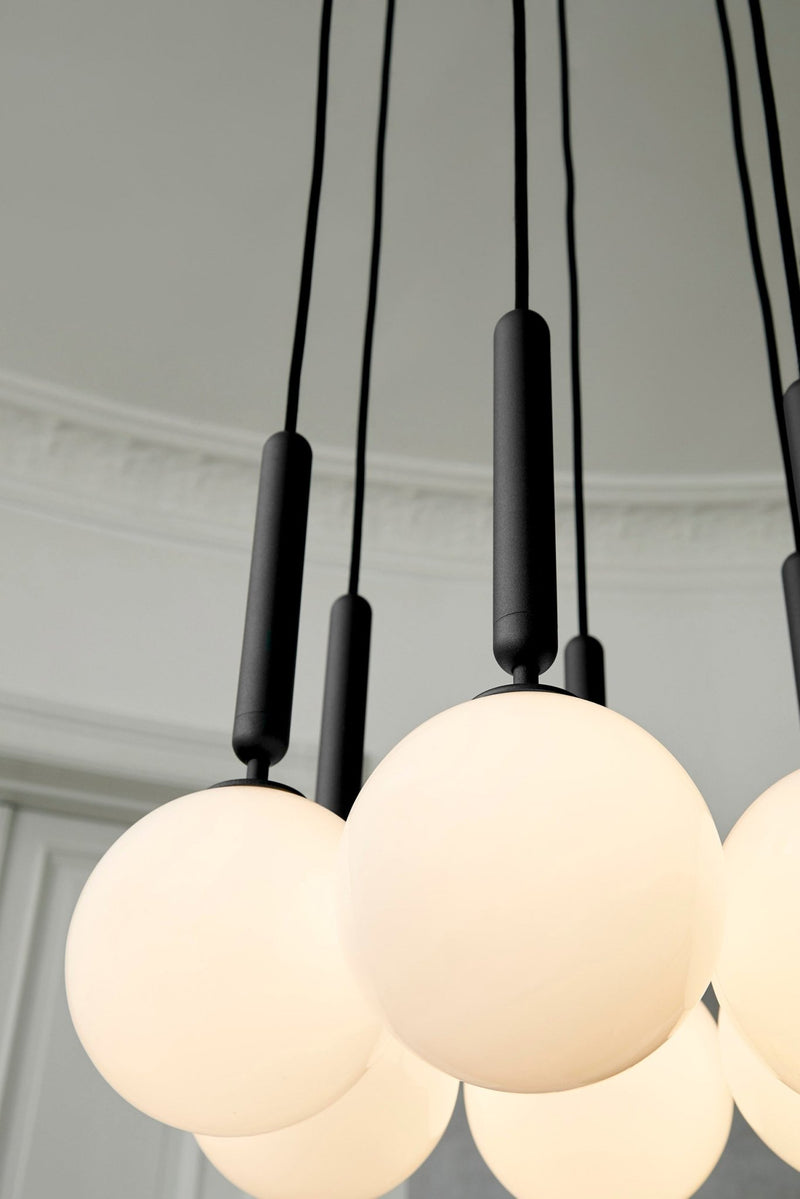 Miira 13 Chandelier - Nuura - Chandeliers - Rock Grey/Opal White - HORNE