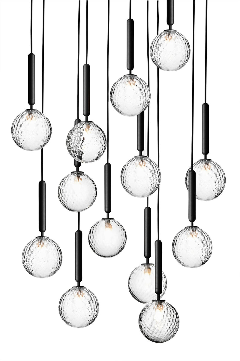 Miira 13 Chandelier - Nuura - Chandeliers - Rock Grey/Opal White - HORNE