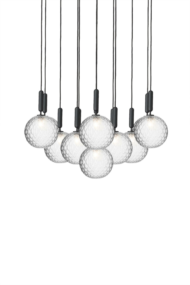 Miira 13 Pendant - Large - Nuura - Pendants - Rock Grey/Optic Clear - HORNE