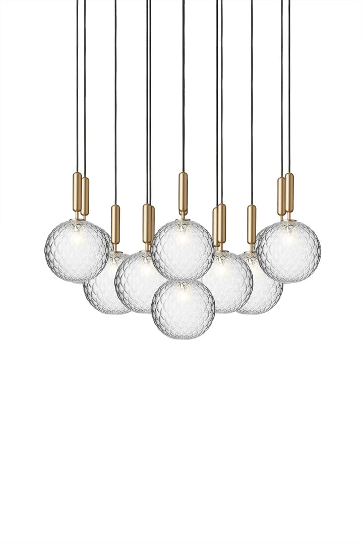 Miira 13 Pendant - Large - Nuura - Pendants - Brass/Optic Clear - HORNE