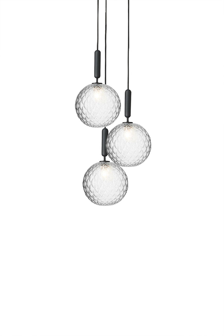 Miira 3 Pendant - Large - Nuura - Pendants - Rock Grey/Optic Clear - HORNE