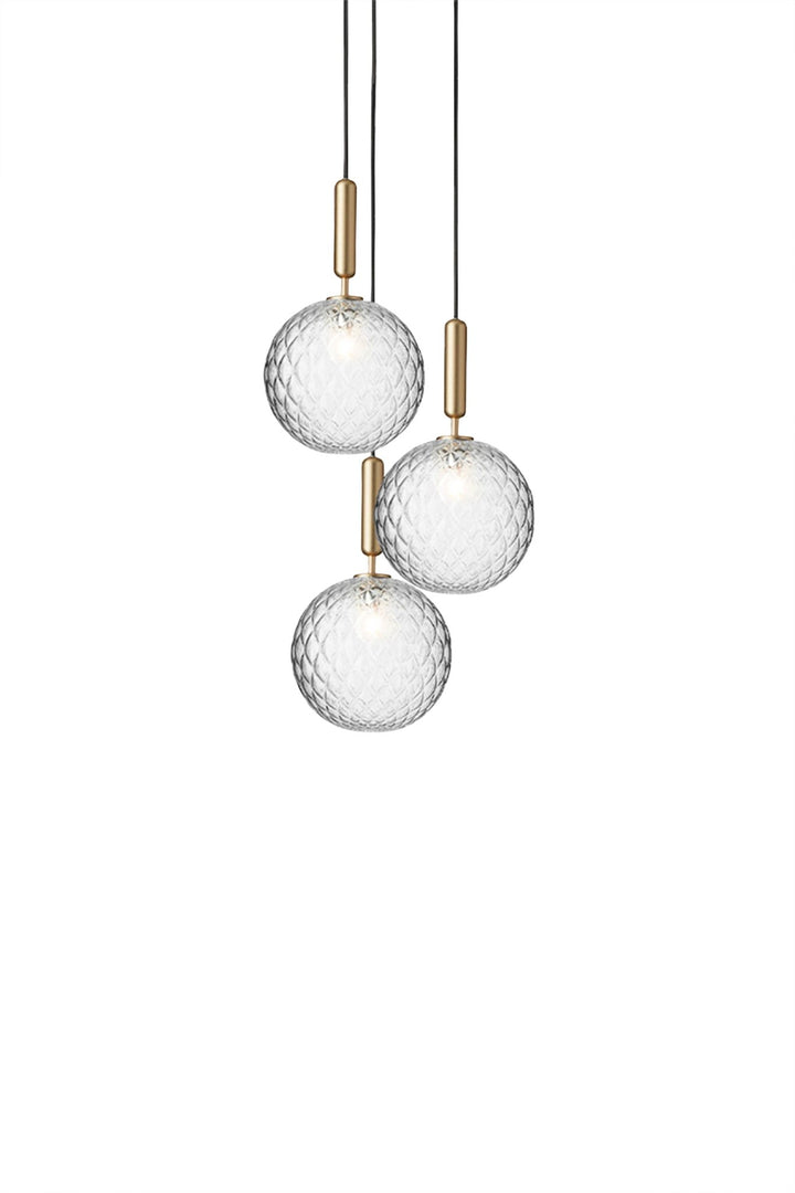 Miira 3 Pendant - Large - Nuura - Pendants - Brass/Optic Clear - HORNE