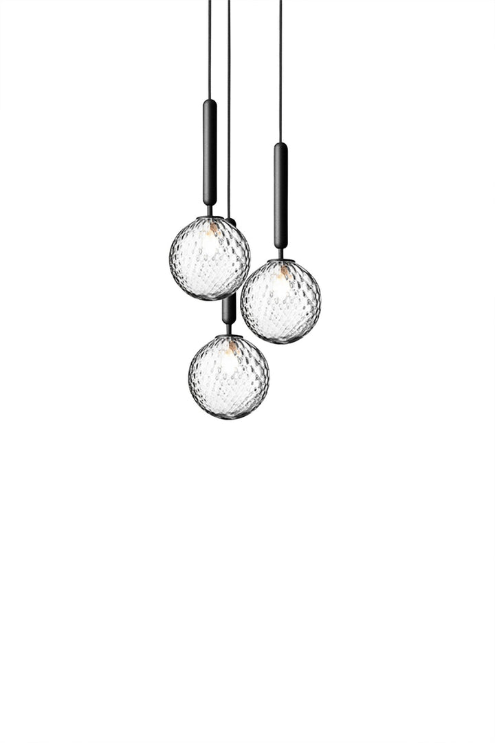 Miira 3 Pendant - Small - Nuura - Pendants - Rock Grey/Optic Clear - HORNE