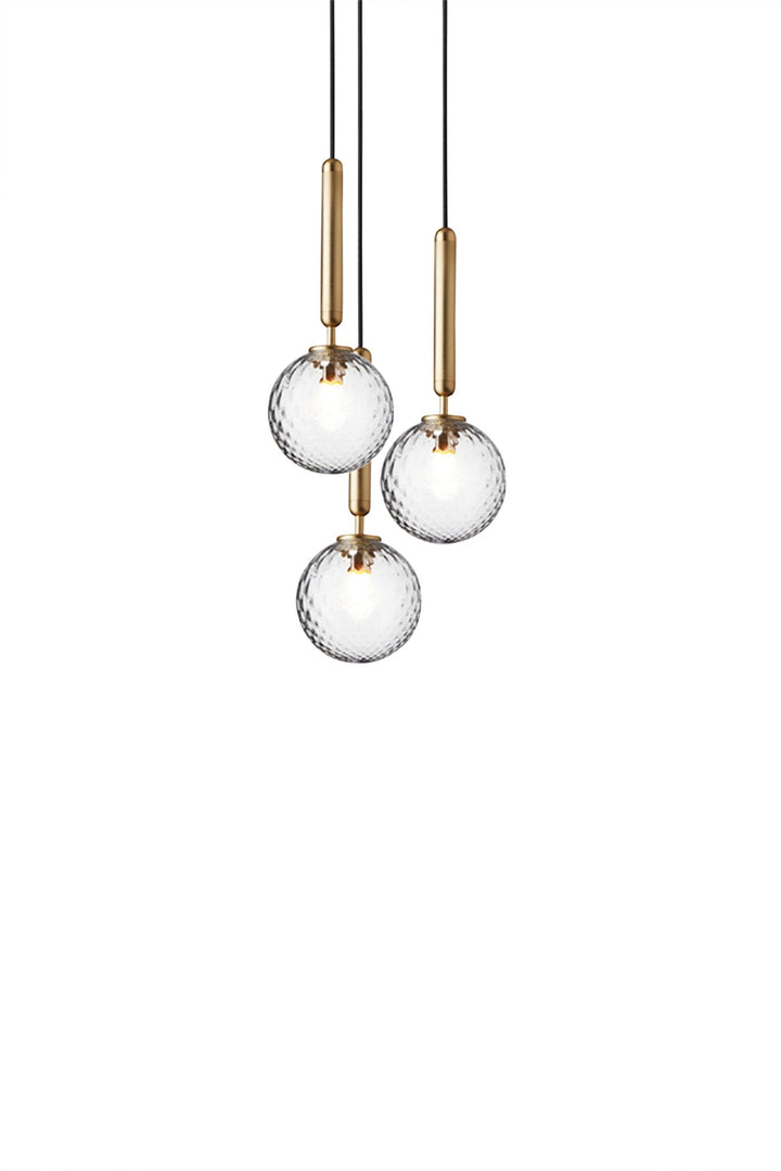 Miira 3 Pendant - Small - Nuura - Pendants - Brass/Optic Clear - HORNE