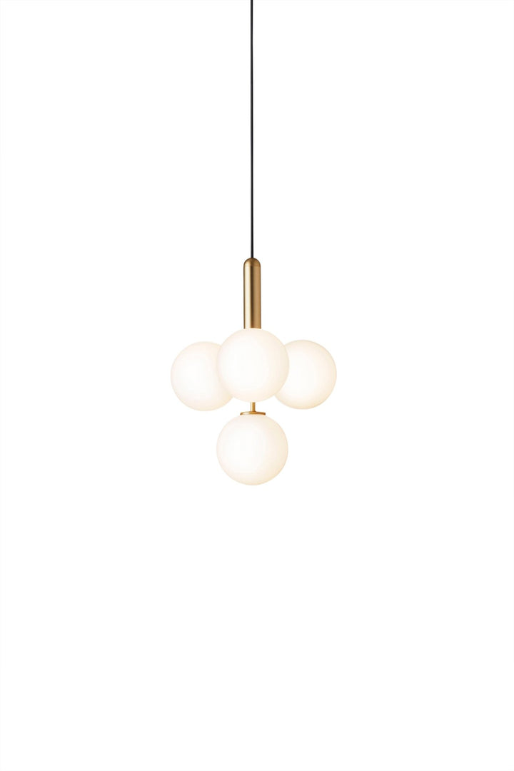 Miira 4 Pendant - Nuura - Pendants - Brass/Opal White - HORNE