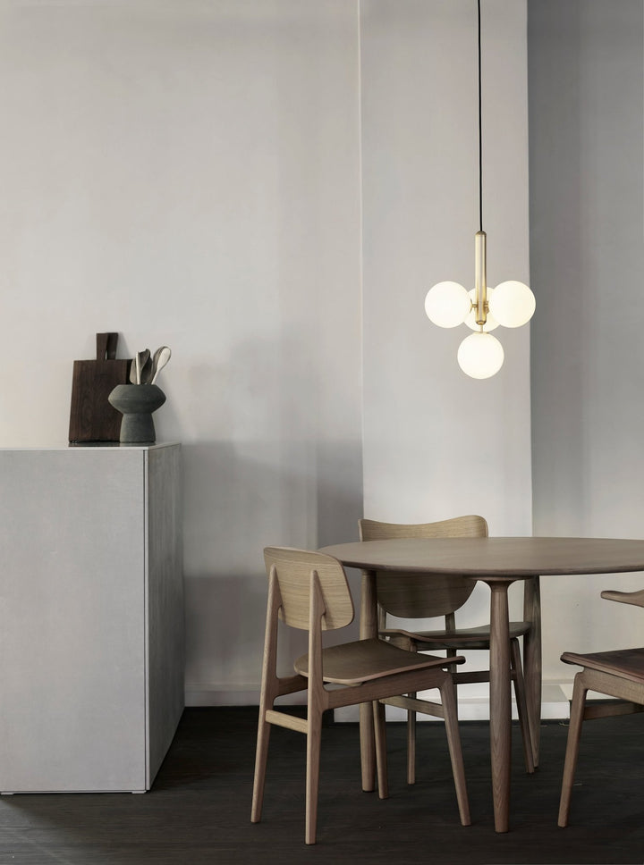 Miira 4 Pendant - Nuura - Pendants - Brass/Opal White - HORNE