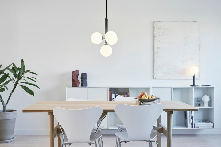 Miira 4 Pendant - Nuura - Pendants - Brass/Opal White - HORNE