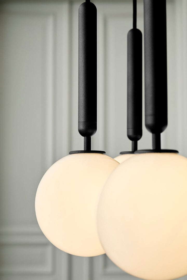 Miira 6 Chandelier - Nuura - Chandeliers - Brass/Opal White - HORNE