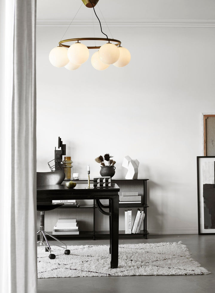Miira 6 Circular Pendant - Nuura - Pendants - Rock Grey/Optic Clear - HORNE