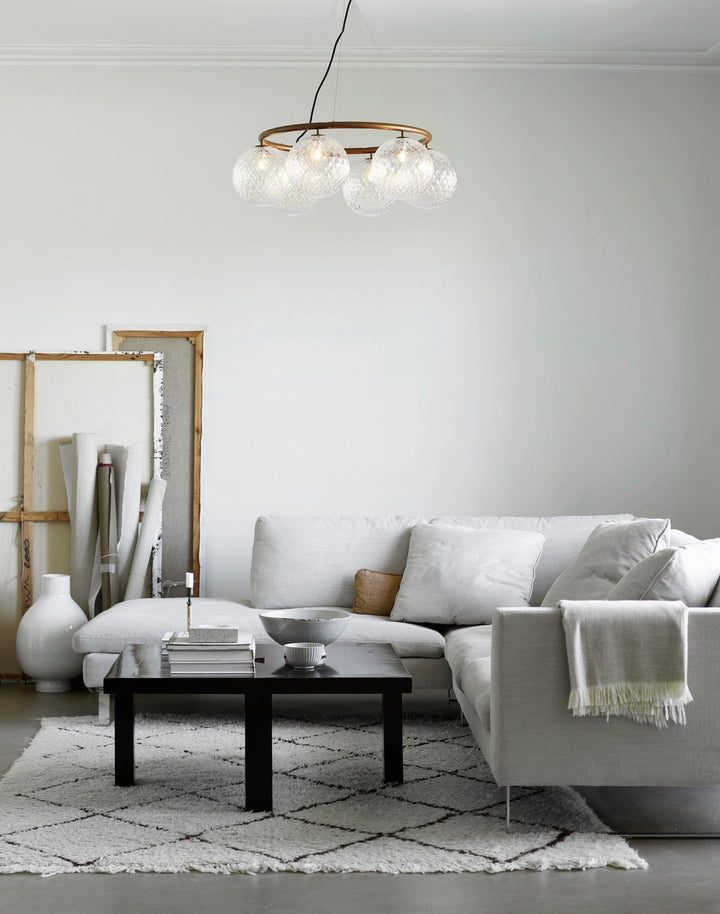 Miira 6 Circular Pendant - Nuura - Pendants - Rock Grey/Optic Clear - HORNE