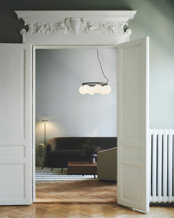 Miira 6 Circular Pendant - Nuura - Pendants - Rock Grey/Optic Clear - HORNE