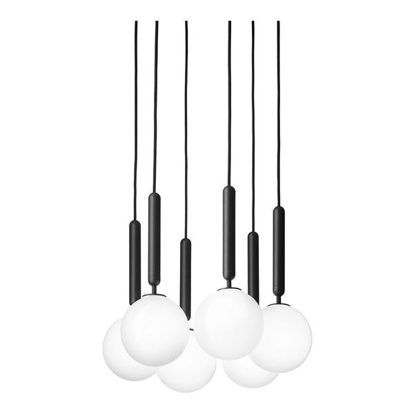 Miira 6 Pendant - Large - Nuura - Pendants - Rock Grey/Opal White - HORNE