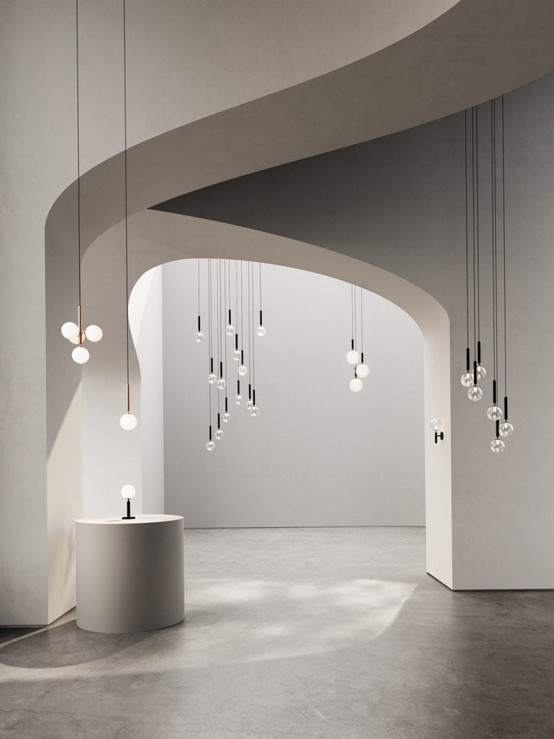 Miira 6 Pendant - Large - Nuura - Pendants - Brass/Optic Clear - HORNE