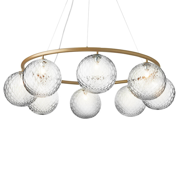 Miira 8 Circular Pendant - Nuura - Pendants - Brass/Optic Clear - HORNE