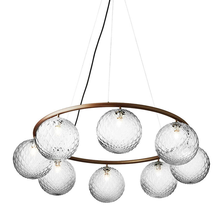 Miira 8 Circular Pendant - Nuura - Pendants - Dark Bronze/Optic Clear - HORNE