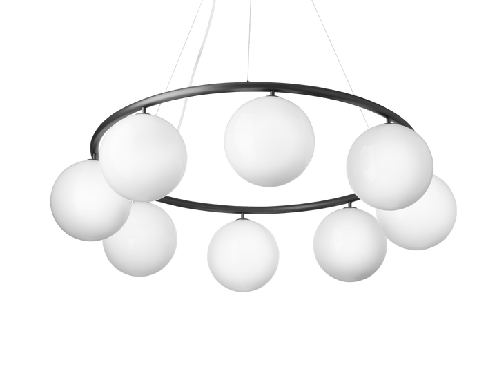 Miira 8 Circular Pendant - Nuura - Pendants - Rock Grey/Opal - HORNE