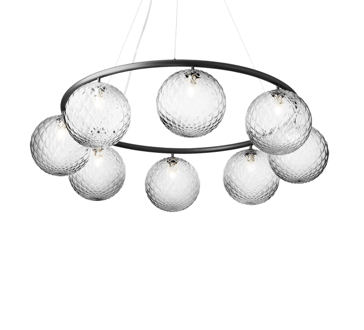 Miira 8 Circular Pendant - Nuura - Pendants - Rock Grey/Optic Clear - HORNE