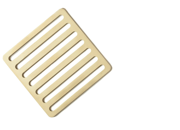 Milan Trivet - Fferrone Design - Serveware - Solid Brass With Sandblasted Finish - HORNE