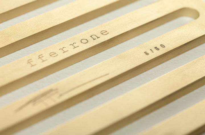 Milan Trivet - Fferrone Design - Serveware - Solid Brass With Sandblasted Finish - HORNE