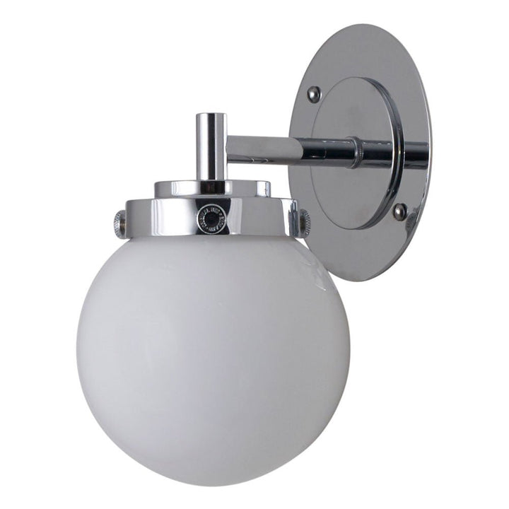Mini Globe Wall Light - Original BTC - Wall Sconces - Chrome - Opal - HORNE