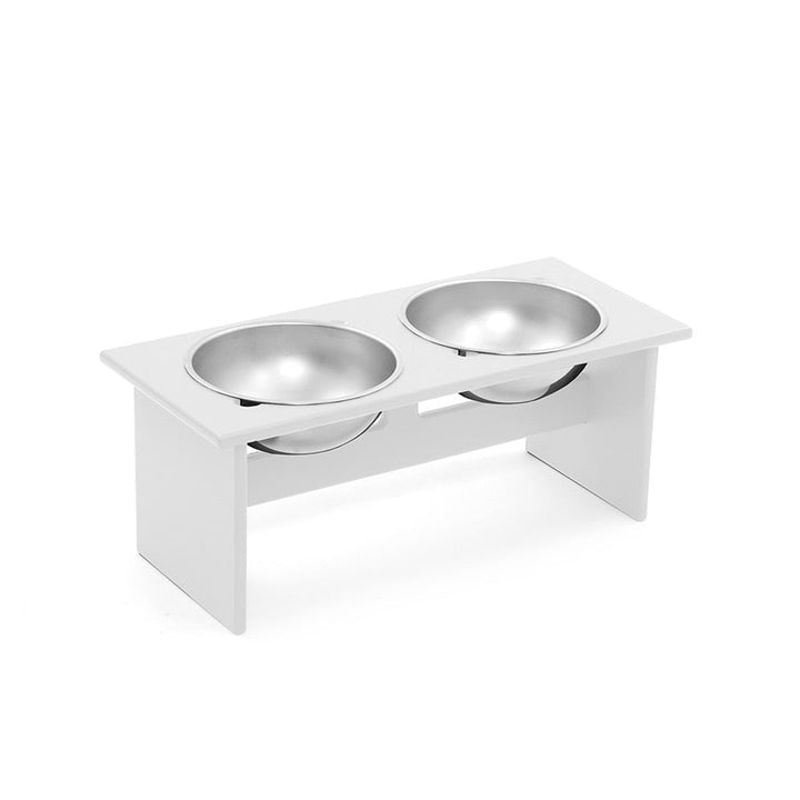 Minimalist Double Dog Bowl - Medium - Loll Designs - Outdoor Accessories - Cloud White - HORNE