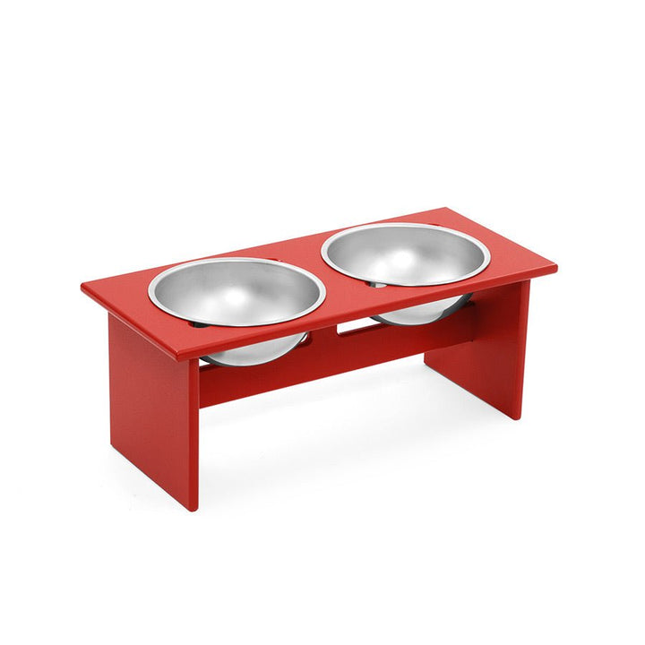 Minimalist Double Dog Bowl - Medium - Loll Designs - Outdoor Accessories - Apple Red - HORNE