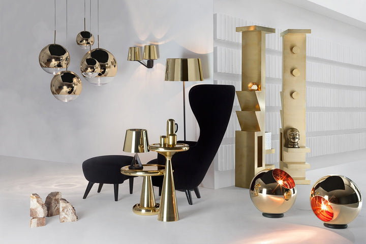 Mirror Ball Pendant 40 - Gold