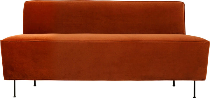 Modern Line Dining Sofa - 65"W - Gubi - Sofas - Black Matte - Gabriel Tempt - 60152 - HORNE