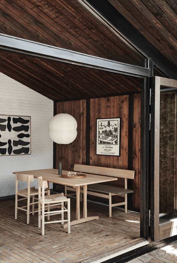 Mogensen Bench - Black Lacquered Oak - Fredericia - Stools + Benches + Ottomans - HORNE