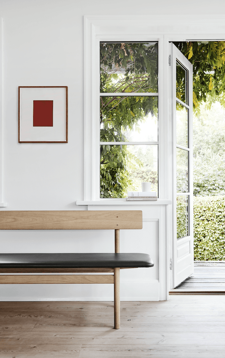 Mogensen Bench - Black Lacquered Oak - Fredericia - Stools + Benches + Ottomans - HORNE