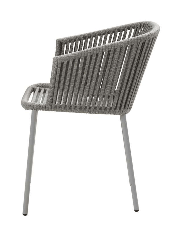 Moments Dining Chair - Set of 2 - Cane Line - Outdoor Furniture - Add Light Grey Seat Cushion - HORNE