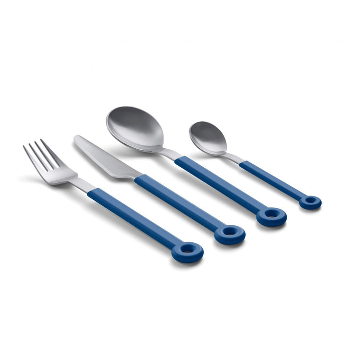 Mono Ring 24 +1 Cutlery Set Blue w/ Stand - Mono - Flatware + Serving Pieces - HORNE
