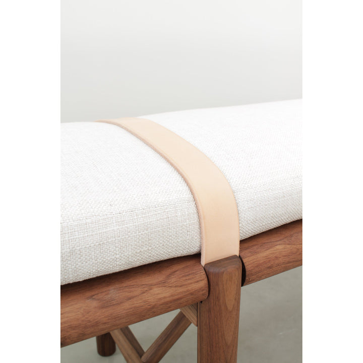 Mora Bench - Eastvold Furniture - Outdoor Furniture - White Ash - Add Natural Cushion - Add Black Leather Strap - HORNE