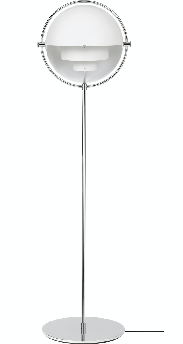 White Gubi Multi-Lite Minimalist Floor Lamp