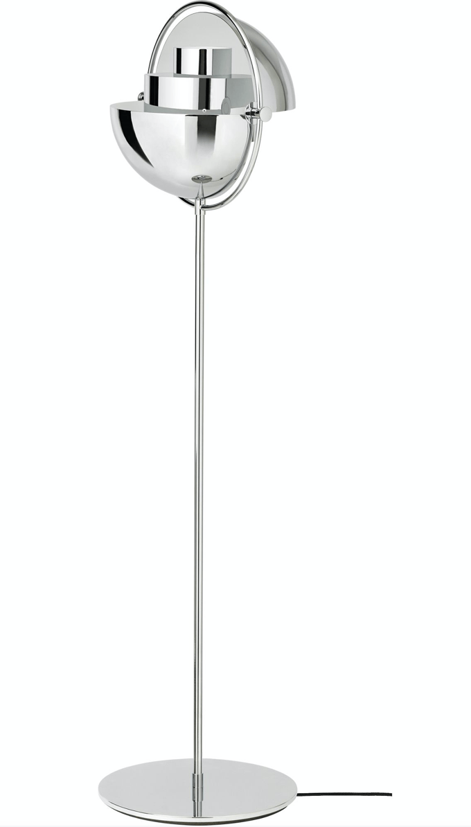 Silver Gubi Multi-Lite Minimalist Floor Lamp