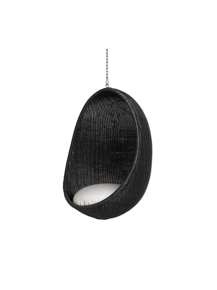 Nanna Ditzel Hanging Egg Chair - Sika Design - Chairs - Core Black - Tempotest White Canvas - With Chain - HORNE