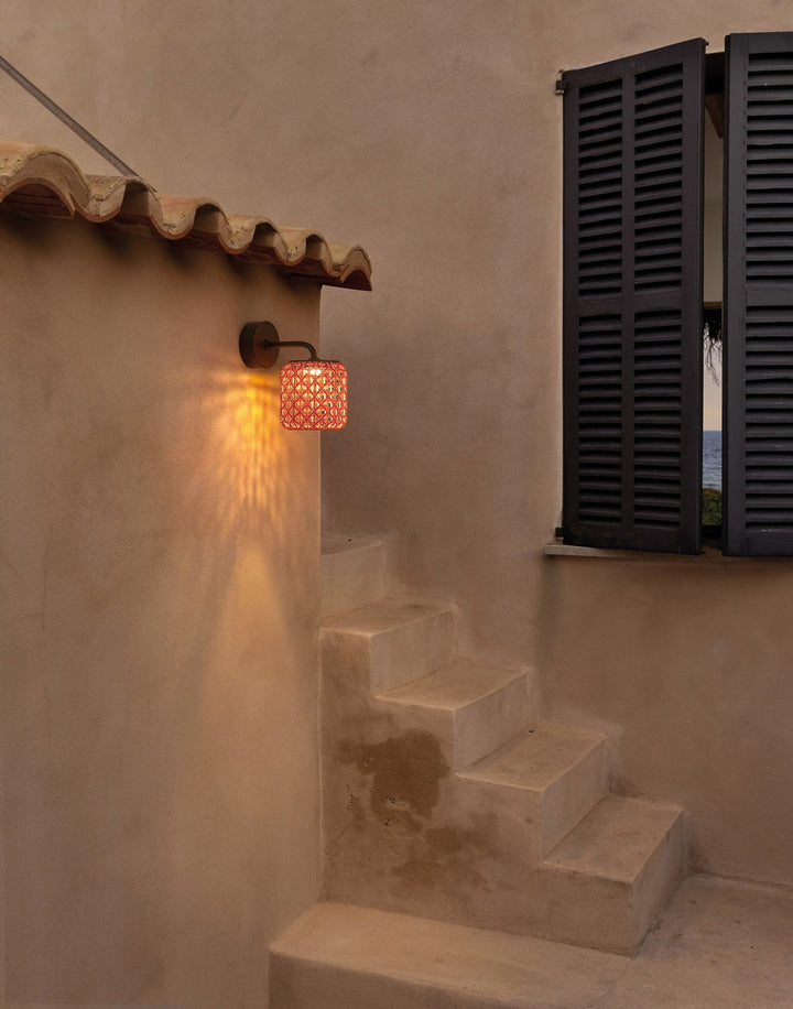 Nans A/01 Outdoor Wall Lamp - Bover - Wall Sconces - Brown/Red - HORNE