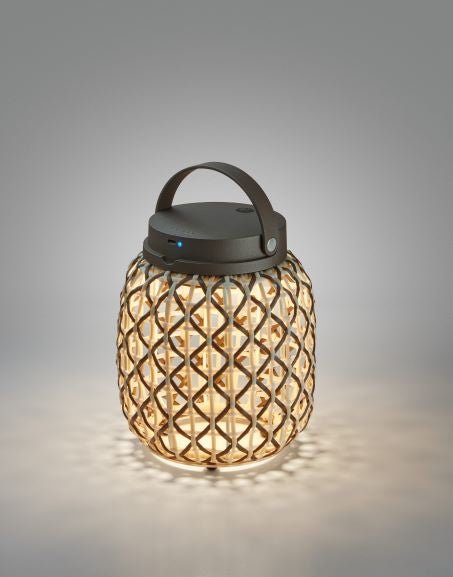 Nans M/21/R Table Lamp - Bover - Table + Task - Brown/Red - HORNE