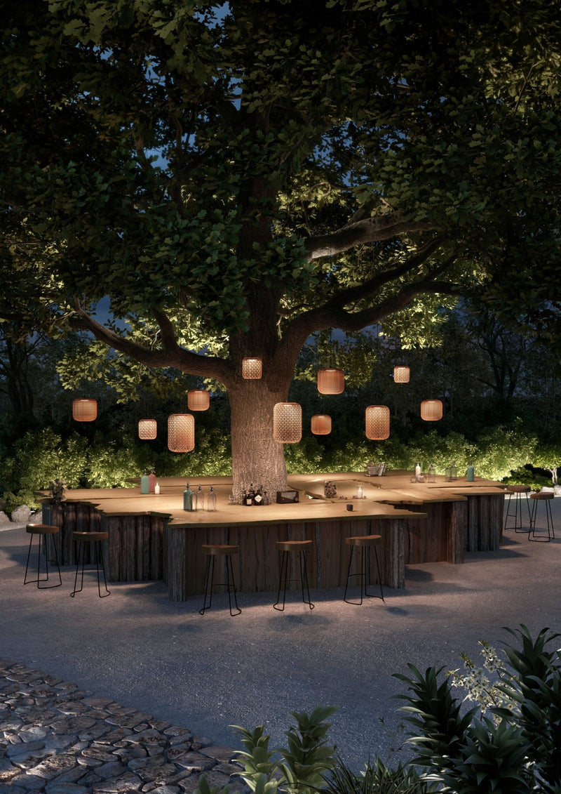 Nans S/31.2 Outdoor Pendant - Bover - Pendants - Brown/Beige - 0 - 10V Dimmable - HORNE